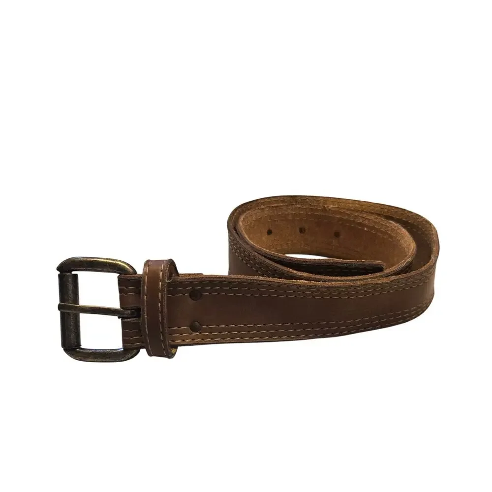 Womens Light Brown Leather Belt Size 33 W 1.25